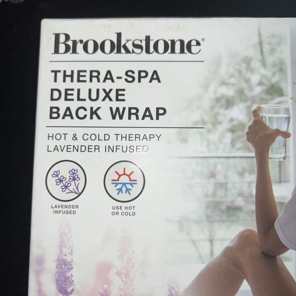 Brookstone Thera-Spa‎ Warming Back Wrap Hot & Cold Therapy Lavender Infused Gift